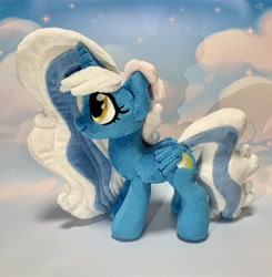 Size: 2809x2869 | Tagged: safe, artist:ketika, imported from derpibooru, oc, oc:fleurbelle, alicorn, alicorn oc, bow, female, hair bow, horn, mare, plushie, wings