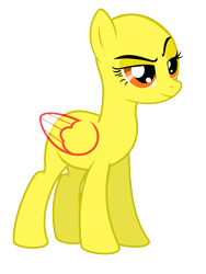 Size: 1704x2264 | Tagged: safe, artist:princessdeathwish, imported from derpibooru, oc, oc only, pegasus, pony, bald, base, eyelashes, female, mare, pegasus oc, simple background, smiling, smirk, solo, transparent background, wings