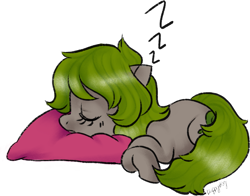 Size: 1251x981 | Tagged: safe, artist:1eg, imported from derpibooru, oc, oc only, oc:maple glaze, drawthread, sleeping, solo