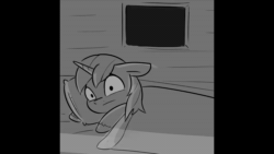 Size: 1280x720 | Tagged: safe, artist:tjpones, imported from derpibooru, princess cadance, shining armor, alicorn, pony, unicorn, animated, bed, black and white, dramatic lighting, female, glowing eyes, grayscale, holiday, male, mare, monochrome, nightmare fuel, princess of love, soon, sound, stallion, this will end in snu snu, valentine's day, webm