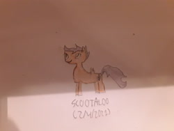 Size: 3264x2448 | Tagged: safe, artist:lunarrainbow, imported from derpibooru, scootaloo, pony, cute, solo, traditional art