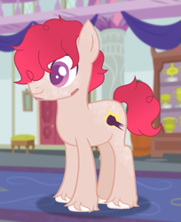 Size: 1013x1241 | Tagged: safe, artist:xanonymousmxrcyx, imported from derpibooru, oc, oc only, oc:sucker punch, earth pony, pony, magical lesbian spawn, male, offspring, parent:babs seed, parent:twist, parents:babstwist, solo, stallion