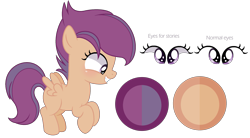 Size: 2139x1183 | Tagged: safe, artist:starshinesentry07, imported from derpibooru, oc, oc only, oc:scramble, pegasus, pony, female, filly, offspring, parent:rumble, parent:scootaloo, parents:rumbloo, show accurate, simple background, solo, transparent background