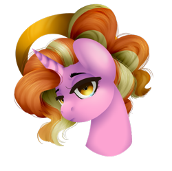 Size: 847x843 | Tagged: safe, artist:reptaurdrawsmlp, artist:tired-horse-studios, imported from derpibooru, luster dawn, pony, unicorn, bust, portrait, simple background, solo, teary eyes, transparent background