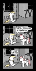 Size: 463x896 | Tagged: safe, artist:owlor, imported from derpibooru, derpy hooves, oc, pegasus, pony, comic:the daily derp, comic, homeless