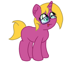 Size: 1080x939 | Tagged: safe, artist:bryastar, imported from derpibooru, oc, oc:bright star, pony, unicorn, female, filly, glasses, happy, younger