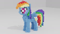 Size: 1280x720 | Tagged: safe, artist:awesomeaustinv, imported from derpibooru, rainbow dash, 3d, female, lego, mare, shadow