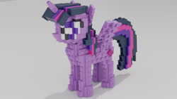 Size: 1280x720 | Tagged: safe, artist:awesomeaustinv, imported from derpibooru, twilight sparkle, alicorn, pony, 3d, female, lego, mare, shadow, solo, twilight sparkle (alicorn)
