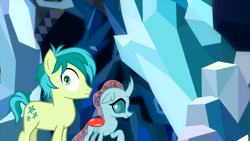 Size: 1366x768 | Tagged: safe, imported from derpibooru, screencap, ocellus, sandbar, changedling, changeling, earth pony, pony, what lies beneath, female, male