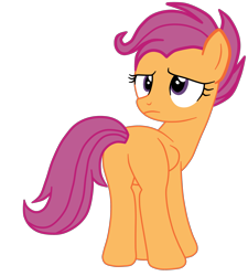 Size: 2665x2965 | Tagged: safe, alternate version, artist:gmaplay, imported from derpibooru, scootaloo, earth pony, pony, alternate character, butt, looking back, older, older scootaloo, plot, scootabutt, simple background, solo, transparent background