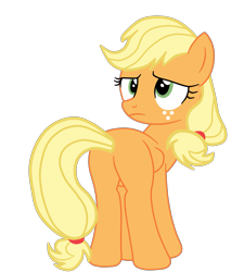 Size: 2665x2965 | Tagged: safe, artist:gmaplay, imported from derpibooru, applejack, earth pony, pony, applebutt, butt, looking back, plot, simple background, solo, transparent background