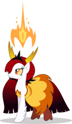 Size: 1009x1738 | Tagged: safe, artist:mlp-trailgrazer, imported from derpibooru, pony, clothes, dress, fire, hekapoo, ponified, simple background, solo, star vs the forces of evil, transparent background, vector