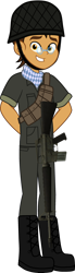 Size: 1024x3726 | Tagged: safe, artist:edy_january, artist:imperfectxiii, edit, imported from derpibooru, oc, oc:copper plume, equestria girls, american, assault rifle, call of duty, call of duty black ops, call of duty black ops cold war, gun, m16, m16a1, marine, marines, rifle, soldiers, solo, u.s marines, usmc, vietnam, vietnam war, vietnam war series, weapon