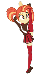 Size: 1981x2758 | Tagged: safe, artist:gmaplay, imported from derpibooru, shimmy shake, equestria girls, cheerleader, cheerleader outfit, clothes, equestria girls-ified, simple background, solo, transparent background