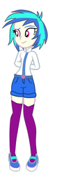 Size: 702x1898 | Tagged: safe, artist:gmaplay, imported from derpibooru, dj pon-3, vinyl scratch, equestria girls, hand behind back, simple background, solo, transparent background