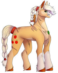 Size: 1928x2407 | Tagged: safe, artist:amcirken, imported from derpibooru, applejack, pony, alternate design, scar, simple background, solo, transparent background