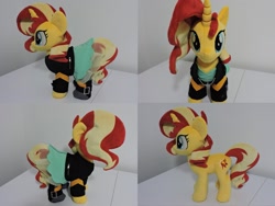 Size: 1597x1198 | Tagged: safe, artist:little-broy-peep, imported from derpibooru, sunset shimmer, pony, unicorn, clothes, equestria girls outfit, female, irl, mare, photo, plushie, solo