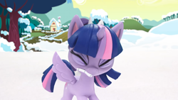 Size: 1920x1080 | Tagged: safe, imported from derpibooru, screencap, twilight sparkle, alicorn, pony, my little pony: pony life, my little pony: stop motion short, snowball fight (short), g4.5, pony life, solo, stop motion, twilight sparkle (alicorn)