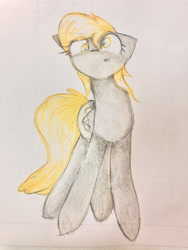 Size: 3024x4032 | Tagged: safe, artist:papersurgery, imported from derpibooru, derpy hooves, pegasus, pony, colored pencil drawing, solo, traditional art
