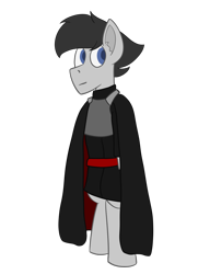 Size: 1000x1300 | Tagged: safe, artist:derpy_the_duck, imported from derpibooru, oc, oc only, oc:kylo, earth pony, semi-anthro, armor, cape, clothes, simple background, solo, transparent background