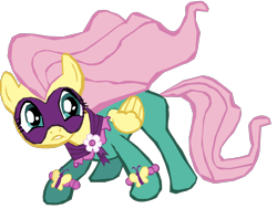 Size: 1280x967 | Tagged: safe, artist:benpictures1, imported from derpibooru, fluttershy, saddle rager, pegasus, pony, power ponies (episode), cute, female, inkscape, lip bite, power ponies, shyabetes, simple background, solo, transparent background, vector