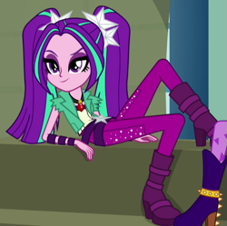 Size: 515x513 | Tagged: safe, imported from derpibooru, screencap, adagio dazzle, aria blaze, equestria girls, rainbow rocks, cropped, offscreen character, sitting