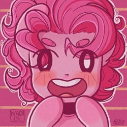 Size: 512x512 | Tagged: safe, artist:latiatonta, imported from derpibooru, pinkie pie, earth pony, pony, bubble berry, cute, rule 63, solo