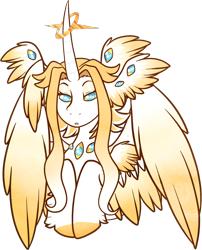 Size: 704x872 | Tagged: safe, artist:velnyx, imported from derpibooru, oc, oc only, oc:seraphim, alicorn, pony, seraph, seraphicorn, alicorn oc, bust, horn, multiple eyes, multiple wings, portrait, simple background, solo, transparent background, wings