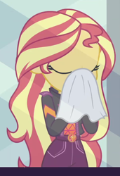 Size: 642x939 | Tagged: safe, imported from derpibooru, screencap, sunset shimmer, equestria girls, equestria girls series, sunset's backstage pass!, spoiler:eqg series (season 2), cropped, eyes closed, geode of empathy, magical geodes, solo