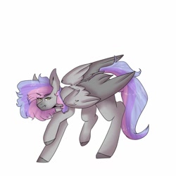 Size: 1024x1024 | Tagged: safe, alternate version, artist:yoonah, imported from derpibooru, oc, oc only, pegasus, pony, background removed, colored hooves, pegasus oc, raised hoof, simple background, solo, white background, wings