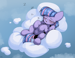 Size: 3629x2799 | Tagged: safe, artist:arume_lux, imported from derpibooru, wind sprint, pegasus, pony, cloud, cute, eyes closed, female, filly, foal, lying down, on a cloud, on back, onomatopoeia, solo, sound effects, sprintabetes, z, zzz