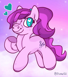 Size: 1584x1800 | Tagged: safe, artist:flitterfel, imported from derpibooru, oc, oc only, oc:violet ray, earth pony, pony, commission, cutie mark, heart, heart eyes, plushie, plushification, solo, wingding eyes
