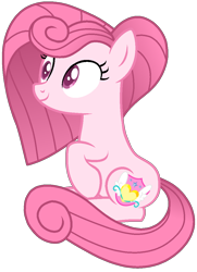 Size: 816x1130 | Tagged: safe, artist:muhammad yunus, artist:tanahgrogot, imported from derpibooru, oc, oc only, oc:annisa trihapsari, earth pony, pony, base used, earth pony oc, female, hairstyle, mare, pink body, pink hair, simple background, smiling, solo, transparent background, vector