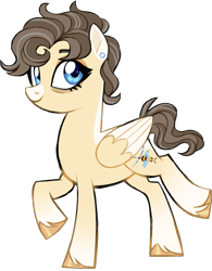 Size: 745x955 | Tagged: safe, artist:cryptidcake, artist:kryptidkitty, artist:mourningfog, imported from derpibooru, oc, oc only, oc:busy bee, pegasus, pony, coat markings, colored wings, colored wingtips, cutie mark, ear piercing, facial markings, female, grey hair, mare, piercing, short mane, simple background, snip (coat marking), solo, transparent background, unshorn fetlocks, walking