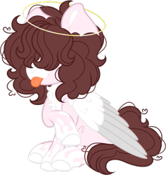 Size: 745x790 | Tagged: safe, artist:kryptidkitty, artist:mourningfog, imported from derpibooru, oc, oc only, pegasus, pony, chest fluff, halo, simple background, solo, transparent background