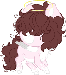 Size: 501x565 | Tagged: safe, artist:kryptidkitty, artist:mourningfog, imported from derpibooru, oc, oc only, pegasus, pony, chest fluff, halo, simple background, solo, transparent background