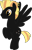 Size: 1600x2530 | Tagged: safe, artist:edy_january, imported from derpibooru, oc, oc only, oc:allen jackson, oc:bomb, bomb pony, object pony, original species, pegasus, pony, weapony, american, angry birds, black, bomb, bomb (angry birds), cutie mark, food, male, orange, ponified, solo, stallion, weapon, yellow