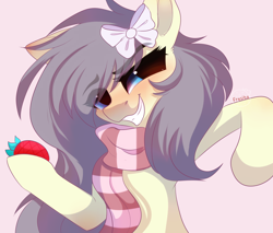 Size: 3856x3291 | Tagged: safe, artist:1fresita, artist:krissstudios, imported from derpibooru, oc, oc only, oc:suki, pony, clothes, female, mare, scarf, simple background, solo