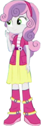 Size: 329x1000 | Tagged: safe, edit, edited screencap, imported from derpibooru, screencap, sweetie belle, human, equestria girls, equestria girls series, fomo, spoiler:eqg series (season 2), background removed, boots, clothes, cropped, female, not a vector, shoes, skirt, smiling, solo