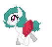 Size: 106x96 | Tagged: safe, alternate version, artist:amgiwolf, imported from derpibooru, oc, oc only, earth pony, pony, animated, base used, clothes, earth pony oc, eyelashes, female, gif, mare, pixel art, simple background, skirt, smiling, solo, transparent background, walking