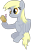 Size: 1931x3106 | Tagged: safe, artist:dash-o-salt, imported from derpibooru, derpy hooves, pegasus, pony, worm, applebuck season, confused, flying, food, muffin, newbie artist training grounds, simple background, solo, transparent background