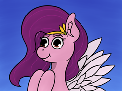 Size: 2600x1950 | Tagged: safe, artist:subleni, imported from derpibooru, pipp petals, pegasus, pony, ear fluff, female, g5, mare, pipp, raised hoof, solo, wings