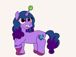 Size: 1024x768 | Tagged: safe, artist:thepegasuseffect, imported from derpibooru, izzy moonbow, ball, g5, horn, hornball, izzy's tennis ball, solo, tennis ball