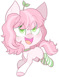 Size: 1896x2468 | Tagged: safe, artist:jetjetj, imported from derpibooru, part of a set, oc, oc only, oc:sweetie sprouts, earth pony, pony, chibi, choker, clothes, commission, female, mare, simple background, socks, solo, striped socks, transparent background, ych result