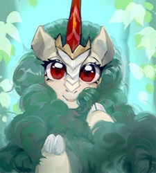 Size: 1080x1198 | Tagged: safe, artist:tingsan, imported from derpibooru, rain shine, kirin, bust, cloven hooves, cute, female, fluffy, looking at you, shineabetes, solo