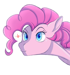 Size: 1261x1354 | Tagged: safe, artist:1an1, imported from derpibooru, pinkie pie, pony, bust, female, mare, portrait, simple background, solo, white background