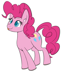 Size: 779x911 | Tagged: safe, artist:casualcolt, imported from derpibooru, pinkie pie, earth pony, pony, female, mare, simple background, smiling, solo, tongue out, white background
