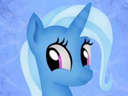 Size: 1024x768 | Tagged: safe, artist:jon080, imported from derpibooru, trixie, pony, unicorn, bust, cute, diatrixes, female, mare, smiling, solo