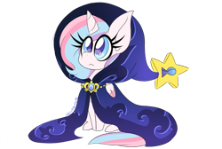 Size: 1280x861 | Tagged: safe, artist:ladylullabystar, imported from derpibooru, oc, oc only, oc:lullaby star, alicorn, pony, cloak, clothes, female, filly, simple background, solo, transparent background