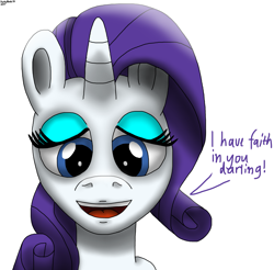 Size: 2801x2752 | Tagged: safe, artist:darkyboode32, imported from derpibooru, rarity, pony, unicorn, cute, darling, eyeshadow, female, looking at you, makeup, mare, message, open mouth, raribetes, simple background, smiling, smiling at you, solo, talking to viewer, white background